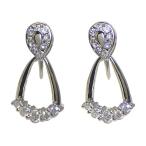  серьги Pt900( платина ) бриллиант 0.250/0.250ct б/у произведена отделка бесплатная доставка ломбард лот 