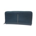 [ снижение цены ]TOD'S Tod's раунд застежка-молния длинный кошелек кожа moss green б/у ломбард лот 