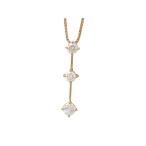  колье K18( Gold ) бриллиант 0.50/0.509ct цепь длина [ полный размер ] самый длинный 45.7cm TRILOGY трилогия б/у бесплатная доставка ломбард лот 