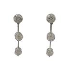  серьги K18WG( белое золото ) бриллиант 0.75/0.75ct б/у бесплатная доставка ломбард лот 