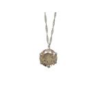 [ снижение цены ] колье Pt850/Pt999( платина ) Brown бриллиант 1.0ct цепь длина [ полный размер ]38.7/42.4cm б/у бесплатная доставка ломбард лот 