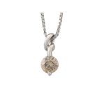  колье Pt850/Pt900( платина ) Brown бриллиант 1.003ct цепь длина [ полный размер ]37.9/42cm б/у бесплатная доставка ломбард лот 