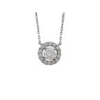  колье K18WG( белое золото ) бриллиант 0.347/0.14ct цепь длина [ полный размер ]37/40.6cm регулировщик имеется б/у бесплатная доставка ломбард лот 