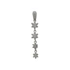  подвеска с цепью Pt900( платина ) бриллиант 0.20/0.20/0.10/0.10ct б/у ломбард лот 