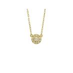 AHKAH Ahkah пудинг si Pal колье AK1799010100 K18YG(Au750 желтое золото ) diamond 0.06ct цепь длина [ полный размер ]37/40cm б/у бесплатная доставка ломбард лот 
