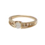  кольцо кольцо K18PG( розовое золото ) бриллиант 0.296/0.10ct [ полный размер ]11 номер б/у бесплатная доставка ломбард лот 