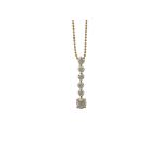  колье K18( Gold ) бриллиант 0.316/0.30ct цепь длина [ полный размер ] самый длинный 45.3cm б/у бесплатная доставка ломбард лот 