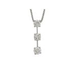  колье Pt850/Pt900( платина ) бриллиант 0.332/0.281/0.389ct цепь длина [ полный размер ] самый длинный 44.5cm б/у произведена отделка бесплатная доставка ломбард лот 