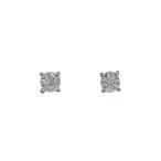  серьги K18WG( белое золото ) бриллиант 0.23/0.23ct б/у произведена отделка бесплатная доставка ломбард лот 