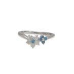  кольцо кольцо Pt900( платина ) бриллиант 0.30ct( уход diamond содержит ) [ полный размер ]10.5 номер цветок цветок б/у произведена отделка бесплатная доставка ломбард лот 