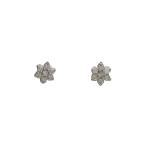  серьги K18WG( белое золото ) бриллиант 0.17/0.17ct б/у произведена отделка бесплатная доставка ломбард лот 