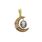  подвеска с цепью K18( Gold ) черепаха опал * бриллиант 0.018ct б/у бесплатная доставка ломбард лот 