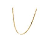  плоский колье K18( Gold ) цепь длина [ полный размер ]50.0cm 2 поверхность б/у произведена отделка бесплатная доставка ломбард лот 
