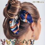 Yahoo! Yahoo!ショッピング(ヤフー ショッピング)シュシュ ヘアゴム エスニック アジアン 髪飾り ヘアアクセ ヘアアクセサリー スカーフ柄 エレガント （5/27再入荷）