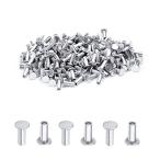 MroMax 中空リベット 半管状リベット フラットヘッドリベット アルミ 平リベット フラットヘッド