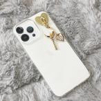 iPhoneケース チャーム 透明 クリア 挟む キラキラ iPhone13 iPhone12 iPhonese iPhone11