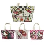  Hello Kitty большая сумка сумка для завтрака Sanrio герой сумка маленький брезент ткань парусина KT рукоятка план chiyasda