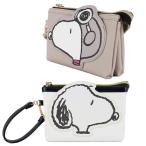 マルチポーチ スヌーピー ダイカットワッペン ミニバッグ ミニポーチ ウェットティッシュ コンパクト 大容量 仕切り 使いやすい SNP-1003 キャラクター グッズ