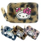  Sanrio герой "умный" ключ кейс леопардовая расцветка ключ покрытие поле гора коммерческое предприятие ключ покрытие My Melody черный mi Cinnamoroll Kitty compact брелок для ключа имеется 