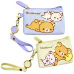  Rilakkuma катушка Pas сумка катушка имеется чехол для пропуска ячейка для монет кошелек для мелочи . футляр для карточек чехол для проездного билета с ремешком . симпатичный герой кошелек 