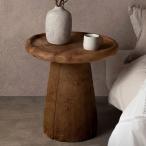 サイドテーブル 木製 丸 50cm ナイトテーブル コーヒーテーブル 花台 飾り台 ソファサイドテーブル 完成品 玄関 ジャパンディ 和モダン おしゃれ アジアン 14334