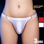 Tバック メンズ DEEP NOVA/ディープノバ サイドリング 男性下着 メンズ サテン調 ツルツル スベスベ