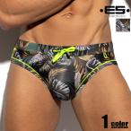 EScollection FALL LEAVES SWIM BRIEFbotanikaru лист Pack-Up цельный шитье плавание одежда бикини Brief type 