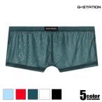  боксеры G-Stationji- стойка premium коричневый ina передний no-si-m прозрачный Short Boxer part White Day 