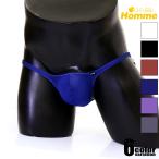  мужской T-back [La-PommeHomme/la Poe m* Homme ] цельный шитье выпуклость передний объем прозрачный .. нижний одежда брюки мужчина нижнее белье 