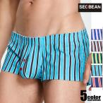 SEOBEAN/セビン STRIPED FIT TRUNKS ストライプ柄 ショートトランクス モッコリ 前開き　コットン 綿 立体縫製　男性下着 ホワイトデー