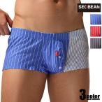 メンズトランクス SEOBEAN/セビン Dual Stripe Fit Trunks ストライプ バイカラー 縦縞 男性下着 立体縫製