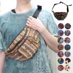 ショッピングエスニック バッグ ファッション小物 ユニセックス エスニック織り柄コンパクトウエストバッグ 2025年春夏 メール便不可