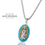 ネックレス シルバー925 ブラス メンズ レディース ペンダント チェーン付 ターコイズ マリア good vibrations グッドバイブレーション