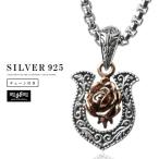 ネックレス シルバー925 メンズ レディース ペンダント チェーン付 ホースシュー ローズ 馬蹄 薔薇 good vibrations グッドバイブレーション