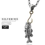 ネックレス シルバー925 メンズ レディース ペンダント チェーン付 ブラックバス フィッシング 釣り good vibrations グッドバイブレーション