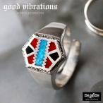 リング シルバー925 指輪 メンズ レディース 天然石 ターコイズ オニキス コーラル ズニ族 フリーサイズ good vibrations グッドバイブレーション