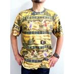 うさぎの餅つきTシャツ【サイズ:M、L、XL 】ウサギの餅つきTシャツ 和柄 和風Tシャツ 日本昔ばなしTシャツ フルプリント 送料無料 ラッピング無料