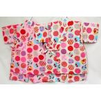 ショッピング甚平 女の子 ベビーキッズ　女の子甚平　サイズ９５　綿１００％　パンツセット　２カラー