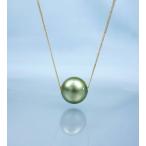 ショッピングピスタチオ 南洋白蝶真珠 フローティング ネックレス F05 サウス シー パール ピスタチオ 11mmUP ラウンド AAA 750(K18) フィリピン パラワン 直輸入 卸価格 レディース