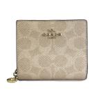 COACH OUTLET コーチアウトレット 財布 レディース 折り財布 シグネチャー スナップ ウォレット CW789 IMXDM サンド×チョーク
