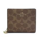 COACH OUTLET コーチアウトレット 財布 レディース 折り財布 シグネチャー スナップ ウォレット CW789 IMXHE タン×ブラウン