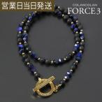 コランコラン / COLANCOLAN FORCE3 6mm角ネイビータイガーアイ ダブル ネックレス ゴールド・ブラック