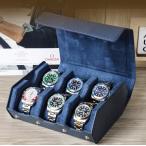  День отца рука кейс для часов натуральная кожа телячья кожа . старый кейс для часов 6шт.@ для часы кейс место хранения box кейс для коллекции перевозка удобный compact подарок показывать место хранения men 