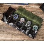  День отца рука кейс для часов натуральная кожа телячья кожа . старый кейс для часов 4шт.@ для часы кейс место хранения box кейс для коллекции перевозка удобный compact подарок показывать место хранения men 