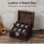  рука кейс для часов натуральная кожа День отца рука кейс для часов натуральная кожа телячья кожа . старый кейс для часов 6шт.@ для часы кейс место хранения box кейс для коллекции перевозка удобный compact pre ze