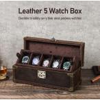  рука кейс для часов натуральная кожа День отца рука кейс для часов натуральная кожа телячья кожа . старый кейс для часов 5шт.@ для часы кейс место хранения box кейс для коллекции перевозка удобный compact pre ze