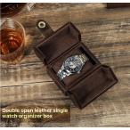  День отца рука кейс для часов натуральная кожа телячья кожа . старый кейс для часов 1 шт. для часы кейс место хранения box кейс для коллекции перевозка удобный compact подарок показывать место хранения men 
