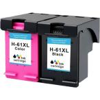 HP61XL 黒+カラー 大容量2個組 Black+Tri-color リサイクルインクカートリッジ CH563WA CH564WA ENVY4500 5530 Officejet 4630