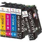 MUG-4CL + 黒1個 お得な5個組 epson エプソン 純正互換 インクカートリッジ マグカップ 残量表示OK プリンターインク EW-452A EW-052A