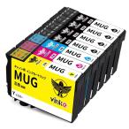MUG-4CL + MUG-BK×3 お得な7個セット epson エプソン 互換インクカートリッジ マグカップ 4色セット+黒3本 残量表示 EW-452A EW-052A